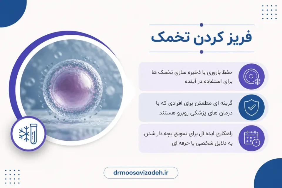 نمای توضیحی درباره فریز کردن تخمک